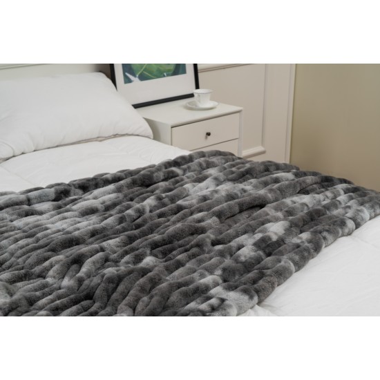 Black Faux Fur Velvet Fluffy Bedding King Size Duvet Cover