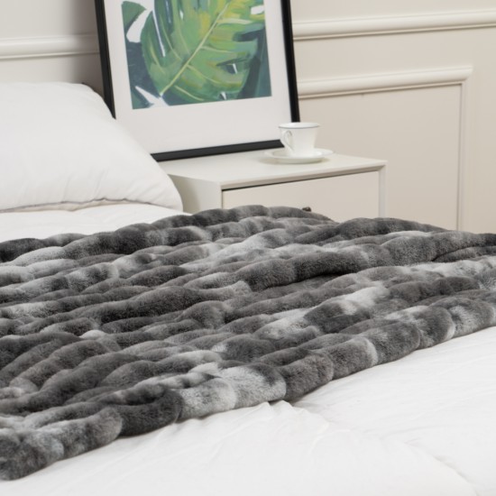 Black Faux Fur Velvet Fluffy Bedding King Size Duvet Cover