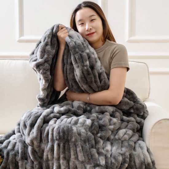 Black Faux Fur Velvet Fluffy Bedding King Size Duvet Cover