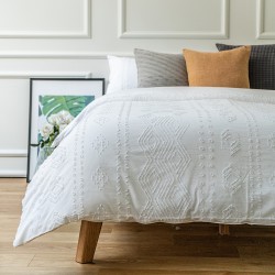 100% Cotton 80 Stitching Duvet Set Cozy Bedding Modern All Season Custom Polyester Boho Tufted Textured Design Comforter Cover
