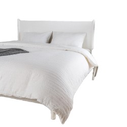 100% Cotton Waffle Weave Duvet Cover Set 3 Pieces Comforter Cover Soft and Breathable Bedding Sets for All Seasons