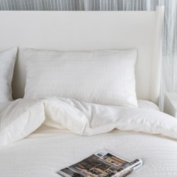 100% Cotton Waffle Weave Duvet Cover Set 3 Pieces Comforter Cover Soft and Breathable Bedding Sets for All Seasons