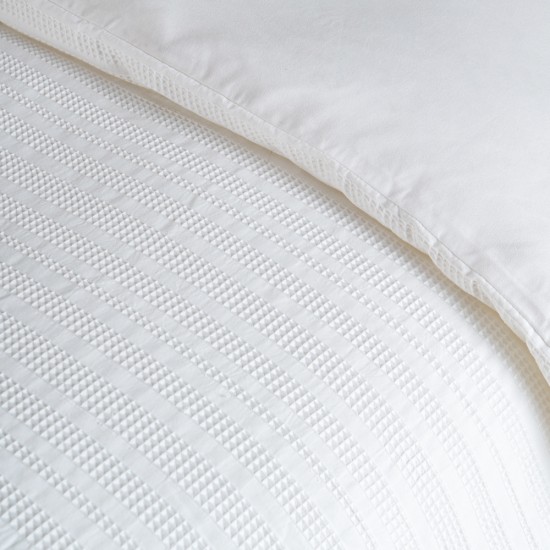 100% Cotton Waffle Weave Duvet Cover Set 3 Pieces Comforter Cover Soft and Breathable Bedding Sets for All Seasons