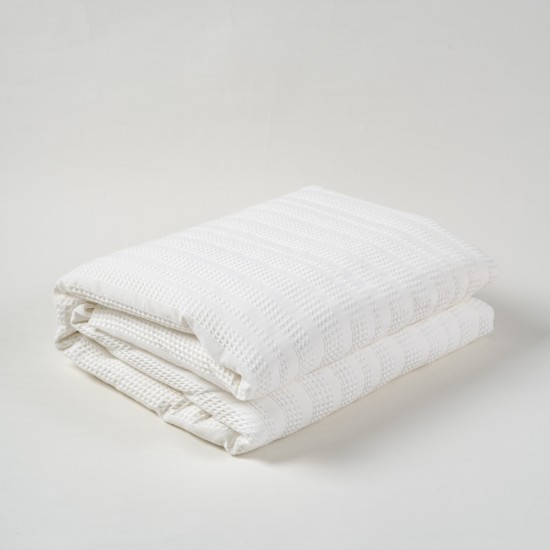 100% Cotton Waffle Weave Duvet Cover Set 3 Pieces Comforter Cover Soft and Breathable Bedding Sets for All Seasons