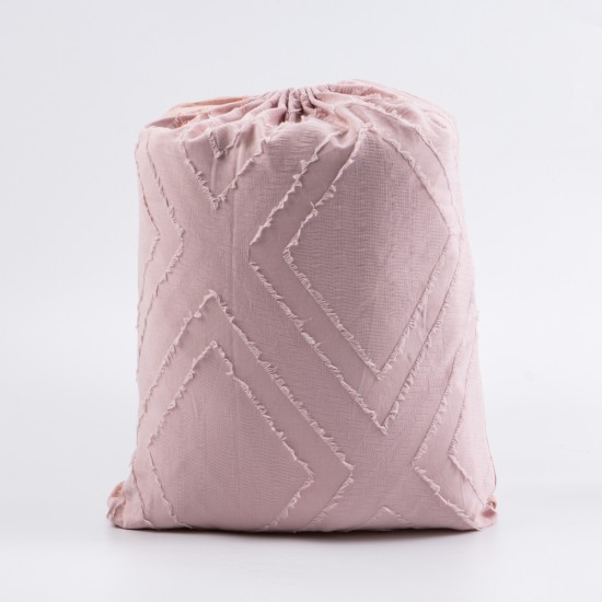 Embroidery Comforter Cover Washed Microfiber Tufted Textured Duvet Cover Set Bedsheet Bedding Set with Diamond Pattern