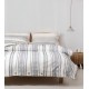 Customized Design 3d Printing Washed Cotton Linen Bohemian Striped Home Decorative Bed Sheet/duvet Cover Set With Pillowcase