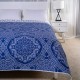 Microfiber or Cotton Bedspread Quilt Sets-Reversible Patchwork Blue Classic Bohemian Pattern bed comforter set