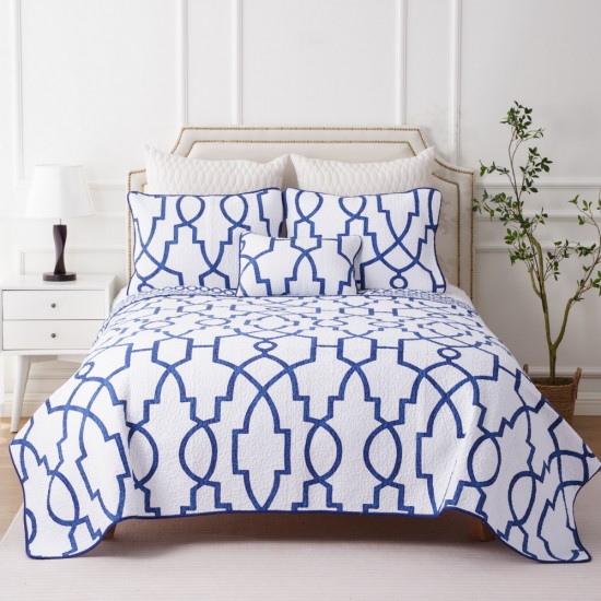 home decoration cotton quilt microfiber fabric bedspread set brushed quilt sets quilted bed sheet spread embroidery Coverlet