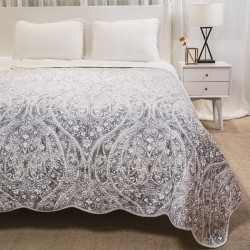 Oversized Washed Lightweight Printed Floral Bed Coverlet 100 cotton Quilt Bedspread Cover Set with 1 Quilt and 2 Shams